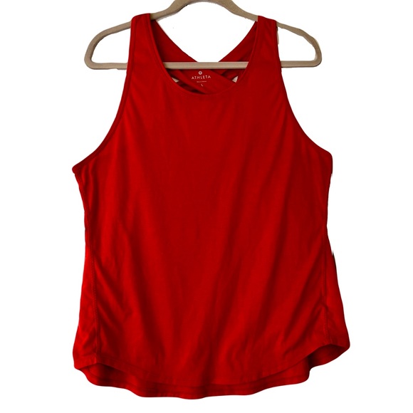 Athleta Tops - Athleta | Rust Orange Yogini Criss-Cross Tank, Large